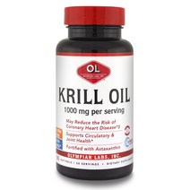 올림피안랩스 크릴 오일 1000mg 소프트젤 글루텐 프리, 60개입, 1개