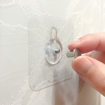 아이베란다 무타공후크 접착식 후크 걸이 벽지핀 접착고리 못없이액자걸기, B형(접착나사후크)