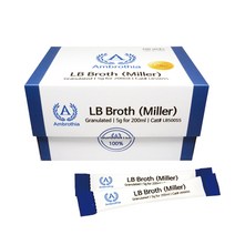 암브로티아 LB500S5 미생물 배양 과립형 스틱 배지 5g x 100 LB Broth 미생물 실험 과학 stick Miller