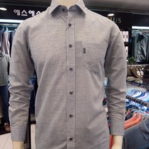 세르지오 에스에스패션 남성 브랜드 워싱 시원하고 구김이적은 린넨혼방 잔체크 블루 여름 긴팔 캐주얼 남방