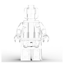 무인쇄 사람 원색 메탈 레고 호환 블럭 미니피규어 33종, 19. 흰투명