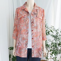 [오는정패션] 할머니 블라우스 여름 인견 페이즐리무늬 칠순팔순 생신선물