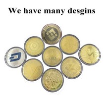 금 또는 은 도금 비트코인 코인 BTC 라이트코인 리플 암호 화폐 금속 기념 미국 도전 1 개, [33] 42-3