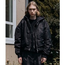 DECOROSO MA-1 투웨이 후드 블루종 점퍼 [블랙] MA-1 Two-way Hooded blouson Jumper [BLACK]