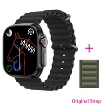 (에서 선박 us) 원래 49mm IWO 스마트 워치 WS18 울트라 시리즈 8 남자 여자 NFC IP68 방수 블루투스 전화, 16 Add 1 nylon_01 49mm
