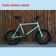 픽시 자전거 가벼운 자전거 싱글 스피드 픽시 바이크 더블 디스크 브레이크 프리휠 프레임 미니 적합 높, 18 solid tires
