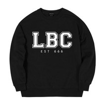 루블랑 LB 아치로고 ver.1 오버핏 맨투맨 블랙