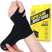 투르드 프랑스 정품 초밀착 슈퍼슬림 손목보호대 밴드, 1개, 블랙