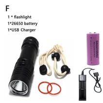 다이빙 라이트 수중 랜턴 방수 5000 루멘 XML2 스쿠버 손전등 26650 강력한 토치 LED 램프 낚시 플래시, [01] A, [01] White, [01] BIack