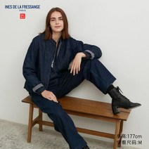 유니클로 여성 IDLF 데님 패디드 셔츠 재킷 INES DE LA FRESSANGE