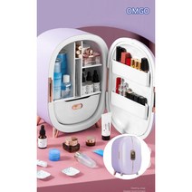 [명품화장품냉장고] OMGO 핑크 걸리시 화장품 냉장고요 10L 무소음BPR-10W 유럽명품을 수입하다, violet_바이올렛(내:화이트)