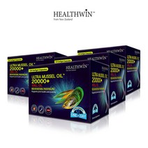 [뉴질랜드직배송] 헬스윈 울트라 뉴질랜드 초록입홍합 오일 20000mg 120caps (크릴함유)X4, 1개