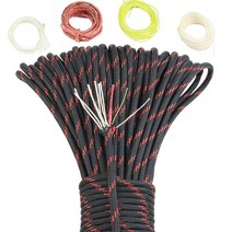 패러글라이딩장비 고귀한 독수리 550 31M 100FT 10 코어 paracord 4mm 야외 캠핑 생존 도구 PE 화재 로프, 02 Black Red_01 100FT