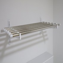 아텍스 다용도 벽선반 봉스테인레스 국내제작, 43cm, 3단, 70cm