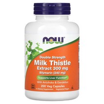 Now Foods (나우 푸드) 2배 강도 밀크 시슬 추출물 300mg 베지 캡슐 200정, 100개