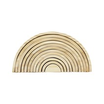 [지아지조] 빅 레인보우블럭 12pcs, 우드컬러