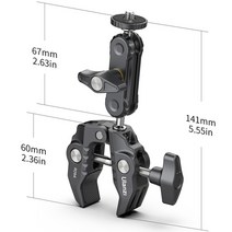 카메라 매직 암 거치대 슈퍼 클램프 홀더 클립 용, 씨엔, r094 거리 60mm, 1개