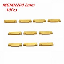 12mm Shank Lathe 보링 바 터닝 공구 홀더 솔리드 카바이드 인서트 세트 CNC 선반 커터, 10개 MGMN200-G 2mm