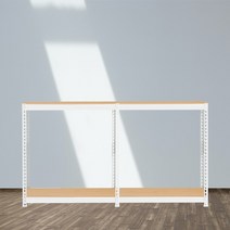 물류창고 조립식앵글 선반 1600 x 400 x 900 2단, A형 800+800, 블랙