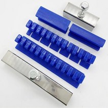 6 pcs 자동차 접착 파란색 접착제 탭 도구 키트 자동 바디 수리 덴트 제거 당기는 탭 키트 자동차 덴트 앰프에 대한 당겨 탭 딩 리무버, 6개