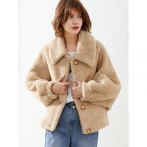 여성 겨울 모피 호주 양털 하프 코트 뽀글이 후리스 예쁜 무스탕 여자 코디 모피