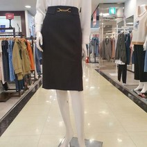 이랜드 [샤트렌(CHATELAINE)]여성 간절기(가을 봄)정장 스커트 미디기장 데일리 블랙 정장 치마/울산점