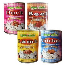 사료비빔밥용 퍼피 순살코기 캔간식 3개 시간순삭, 소고기