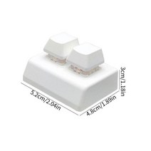 매크로 키보드 기계식 2 키 레드 USB 미니 키패드 프로그래밍 가능한 키 또는 리듬 게임 액세서리, 0 White, 1개