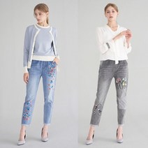 FMD 라이크라 자수 데님팬츠 1종(플라워/피크닉)