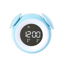 구우스 터치라이팅 LED 무드등 탁상 시계, 블루