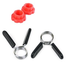 아령봉 마구리 역기봉 스프링마구리 25mm 경량 중량 바벨원판 고정 덤벨 집게 조임쇠 2개 1세트, 스프링 마구리 25mm - 2개(1세트)