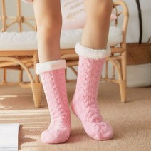 양말사이트 앙고라양말 양말 여성 가을 ​​겨울 방 홈 수면 크리스마스 스노우 슬리퍼 따뜻한 테리 두꺼운 카펫 모직 양말 chaussettes 일본 과자, 협력사, 원 사이즈36-42, 분홍