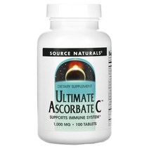 소스내추럴스 얼티메이트 아스코르브산 C 1000 mg 100 타블렛, 2병, 100정