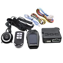 lcd스마트키 자동차 열쇠 없는 항목 엔진 시작 경보 시스템 푸시 원 버튼 차량 원격 스타터 정지 LCD 키, 02 Q6C1-LR4_01 Black LCD Key