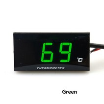 자동차온도게이지 디지털 LED 물 온도 게이지 0 120 섭씨 자동차 바이크 오토바이 센서, [03] green