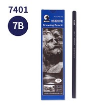 Marley 콩테 스케치 콩테목탄 연필콩테 목탄연필 크로키 흑연연필, C7401-7B(정박스12지)