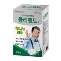 동아제약 클리덴트 정 틀니 세정제 (치아교정기 세정가능), 108개입, 12개