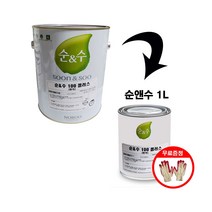노루표 순앤수 100 친환경 1L 내부 벽지 벽면용 수성페인트 무광, 아이보리 3