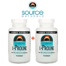 (1+1) 소스내츄럴스 L Proline Powder L프롤린 파우더 콜라겐 필수 아미노산 113.4g 2팩, 2개