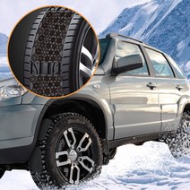 차데코 자동차 스노우체인 스노우 패치 붙이는 차량용 타이어 간편장착 겨울 눈길 미끄럼방지 용품, 01_소형