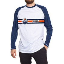 Calhoun 남성용 공식 라이선스 NHL 스트라이프 긴소매 래쉬가드 필라델피아 플라이어. Large