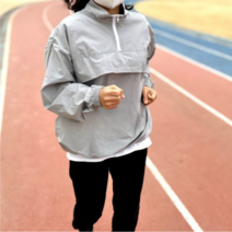 여성 아노락 트레이닝 세트 스판 조거팬츠 바람막이 오버핏 운동복