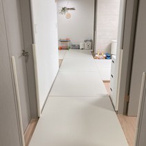 쁘띠메종 2단 폴더 복도 매트 솔리드 300X120X4cm, 양면 로즈베이지