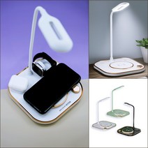 4in1 스탠드 무드등 무선충전기 M100, 화이트
