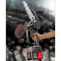 기타 수작업 공구 휴대용 고출력 리튬 이온 충전식 전기 톱 한 휴대 작업 벌목 나무 절단 4인치 358000mAh, A