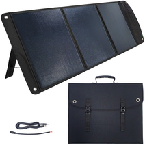 휴대용 태양광 충전기 100W 접이식 솔라 패널 태양전지 모듈 판 USB 포트 ETFE
