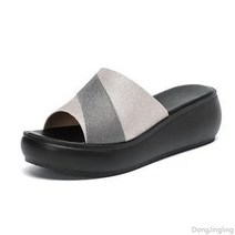 DJL 푹신한 여성 통굽 슬리퍼 5.5cm