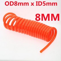 에어 공구 드릴 압축기 공기 호스 10mm 6M 9M 12M 고압 PU 튜브 파이프 가스 스프링 공압 나선형, 8mmx5mm no Fittings+12 Meter