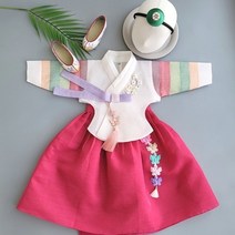 (여아한복) 별꽃 고운 색동 당의 (1세부터 8세) 돌 아기 어린이 설빔 추석빔