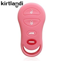 차키 케이스 커버 호환 키 홀더 스마트 키케이스 지프 닷지 캐러밴 다코타 두랑고 체인 용 크라이슬러 그랜드 보이저 크루저 4 버튼 원격 자동차, 분홍색